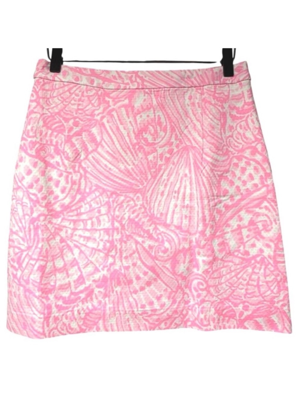 Lilly Pulitzer Pelican Pink Adeline Skirt Size 4 Short Lined Shell Print Preppy